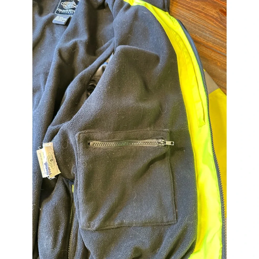 Charles River Apparel High Visibility ANSI‎ Class 3 Bomber Jacket Men's XL Neon